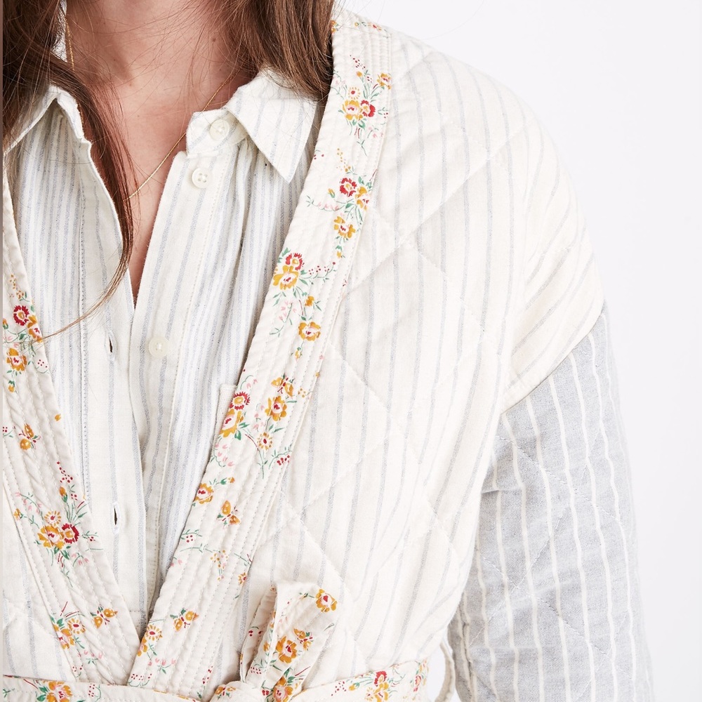 Madewell X The New Denim Project quilted patchwork wrap jacket, size XS - Picture 4 of 12
